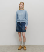 W CLASSIC LOGO CROP SWEATSHIRT sky blue