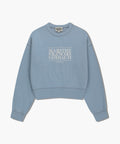 W CLASSIC LOGO CROP SWEATSHIRT sky blue