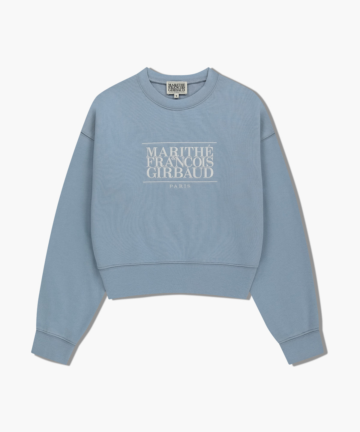 W CLASSIC LOGO CROP SWEATSHIRT sky blue