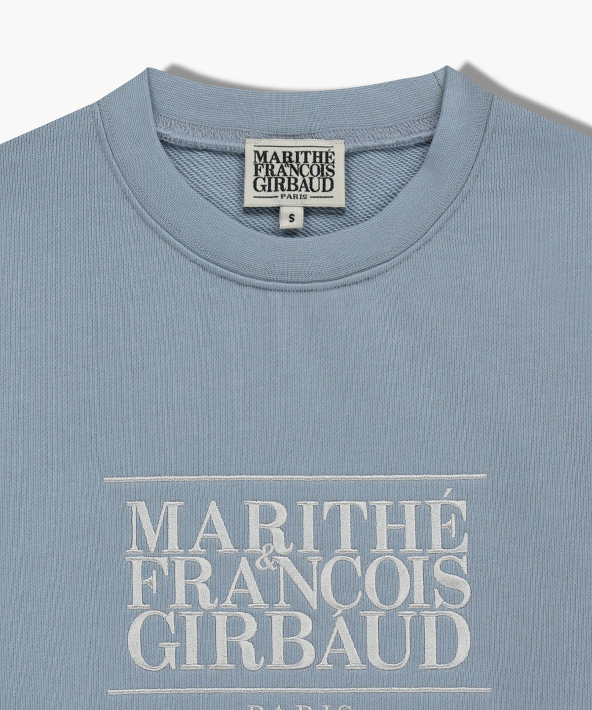 W CLASSIC LOGO CROP SWEATSHIRT sky blue