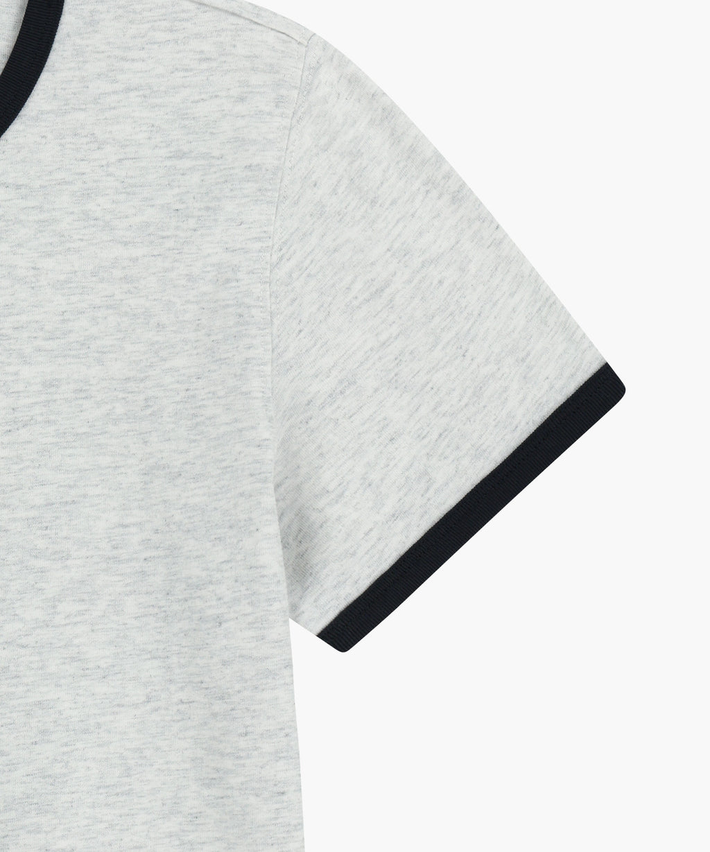 W CLASSIC LOGO RINGER TEE light heather gray