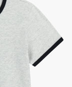 W CLASSIC LOGO RINGER TEE light heather gray
