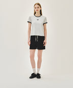 W CLASSIC LOGO RINGER TEE light heather gray
