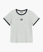 W CLASSIC LOGO RINGER TEE light heather gray