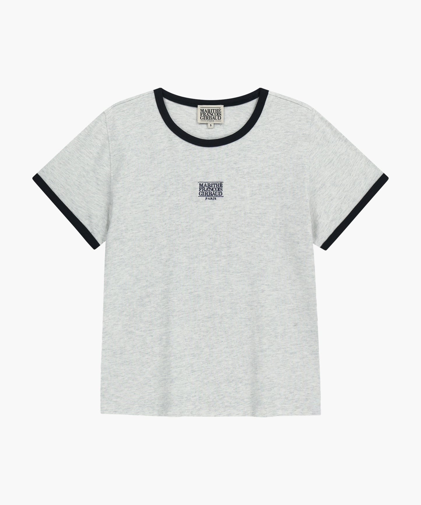 W CLASSIC LOGO RINGER TEE light heather gray