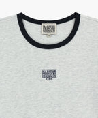 W CLASSIC LOGO RINGER TEE light heather gray