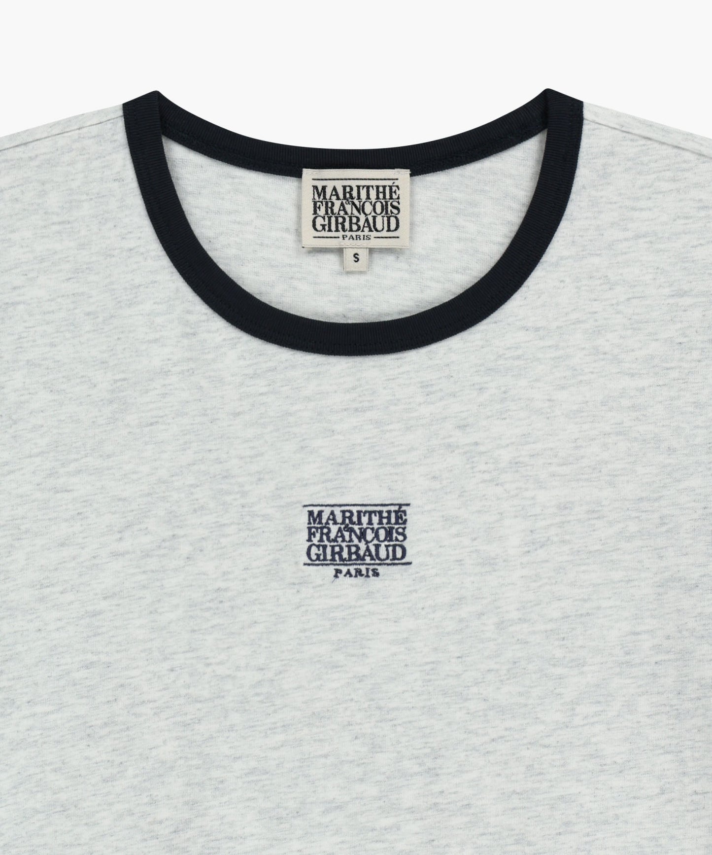 W CLASSIC LOGO RINGER TEE light heather gray