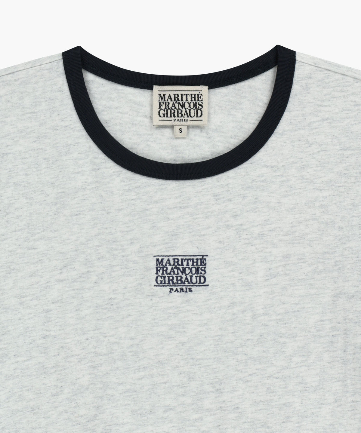 W CLASSIC LOGO RINGER TEE light heather gray