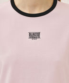 W CLASSIC LOGO RINGER TEE light pink
