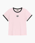 W CLASSIC LOGO RINGER TEE light pink