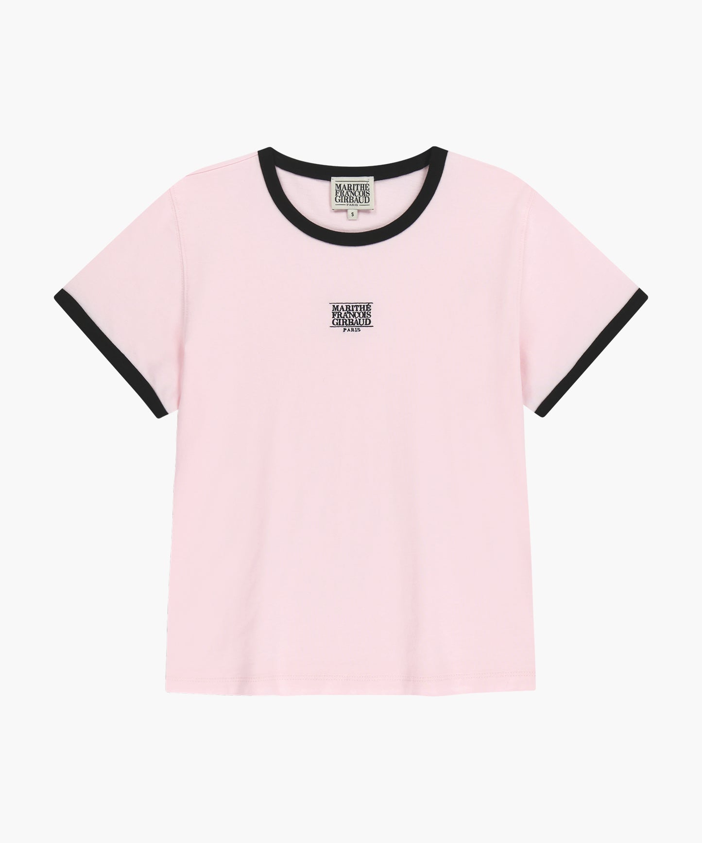 W CLASSIC LOGO RINGER TEE light pink