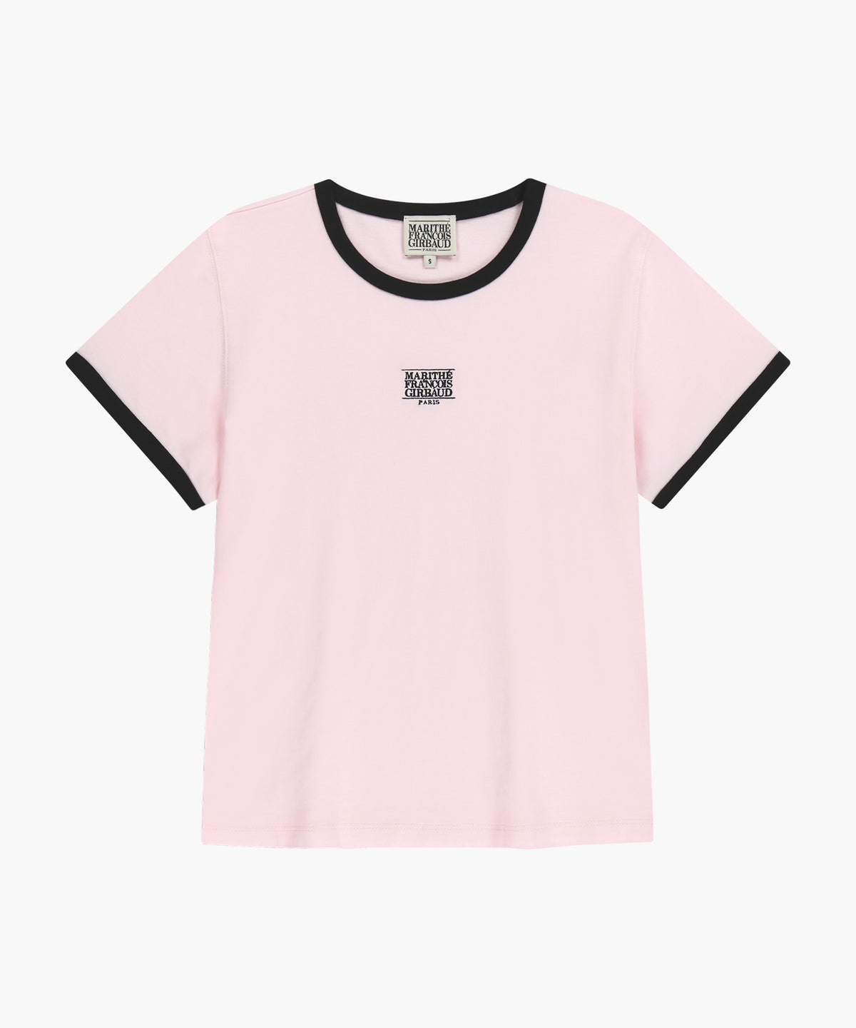 W CLASSIC LOGO RINGER TEE light pink
