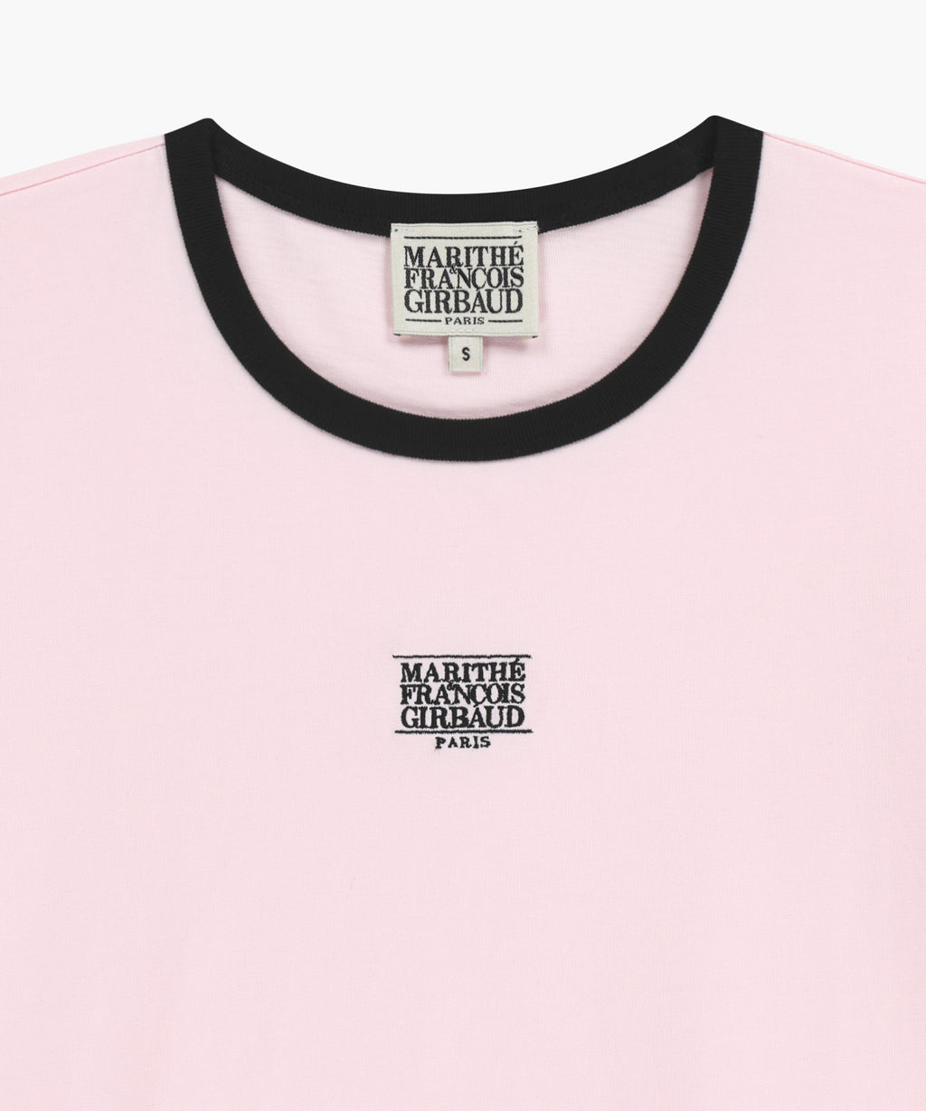W CLASSIC LOGO RINGER TEE light pink