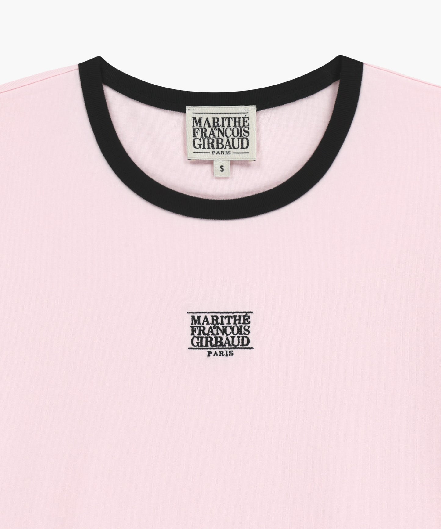 W CLASSIC LOGO RINGER TEE light pink