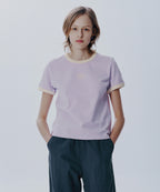 W CLASSIC LOGO RINGER TEE light purple