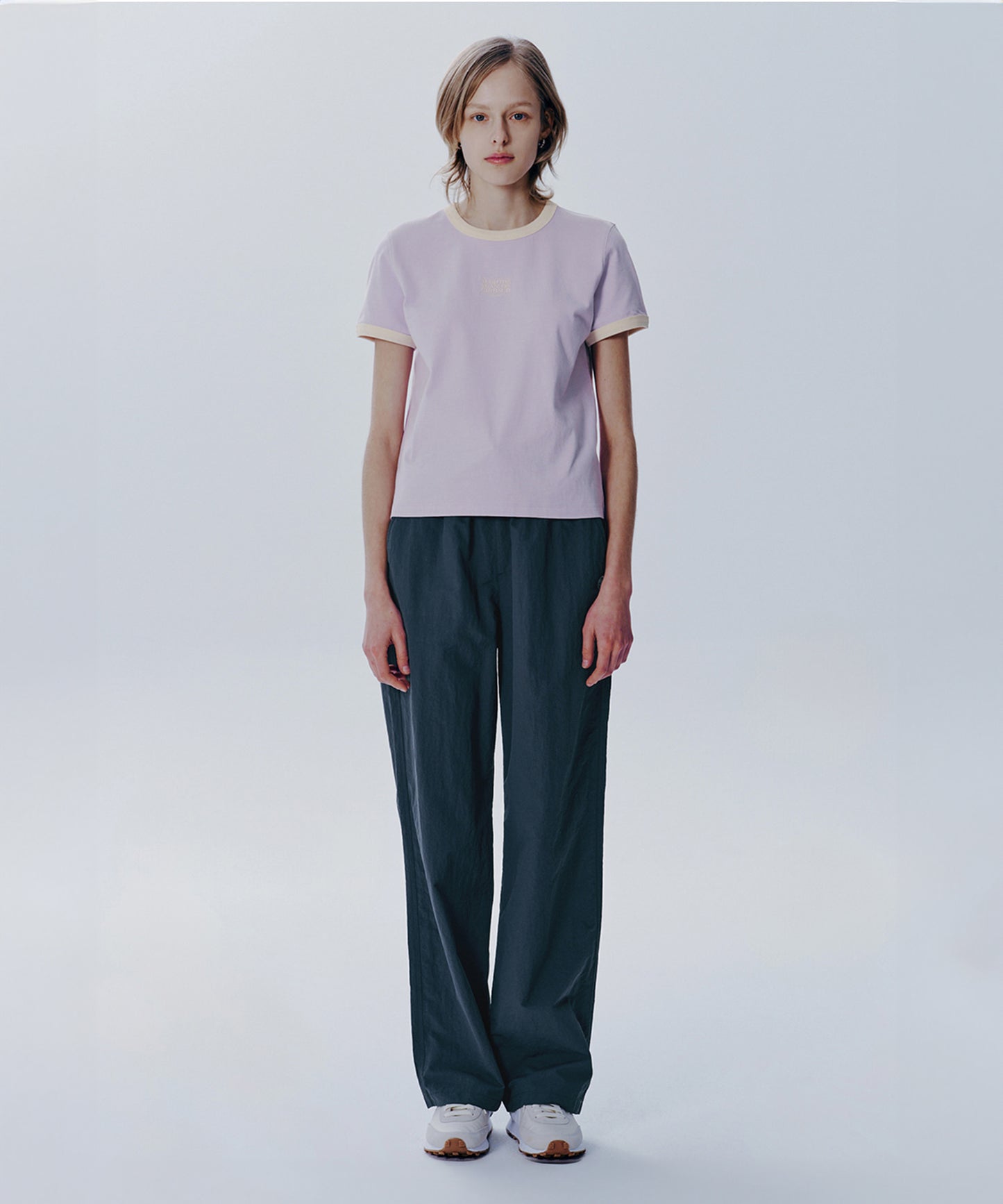 W CLASSIC LOGO RINGER TEE light purple