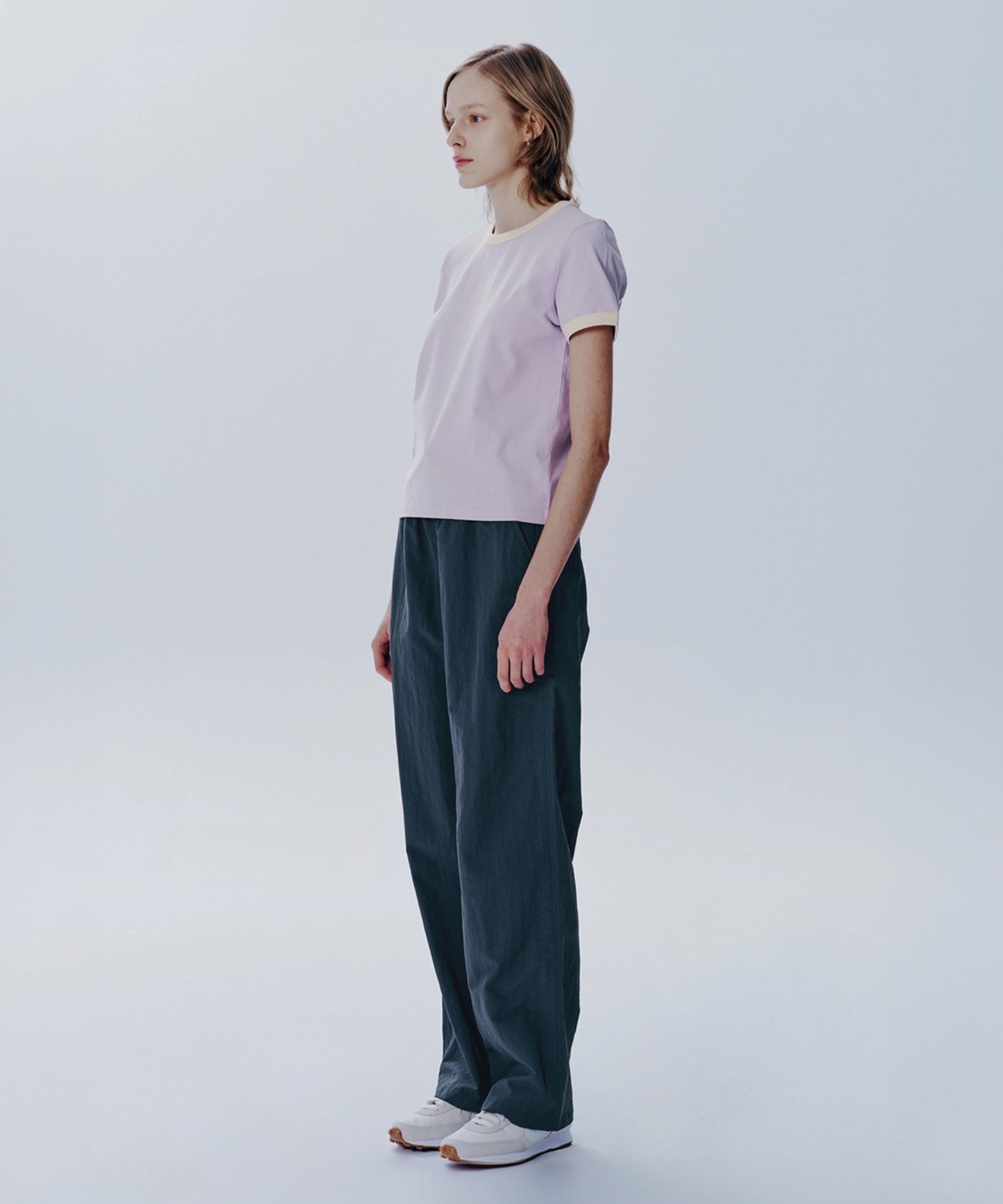 W CLASSIC LOGO RINGER TEE light purple