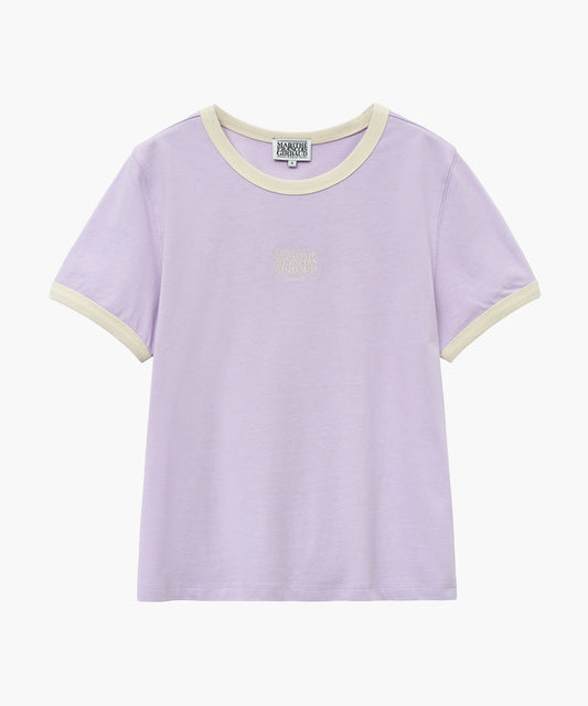 W CLASSIC LOGO RINGER TEE light purple