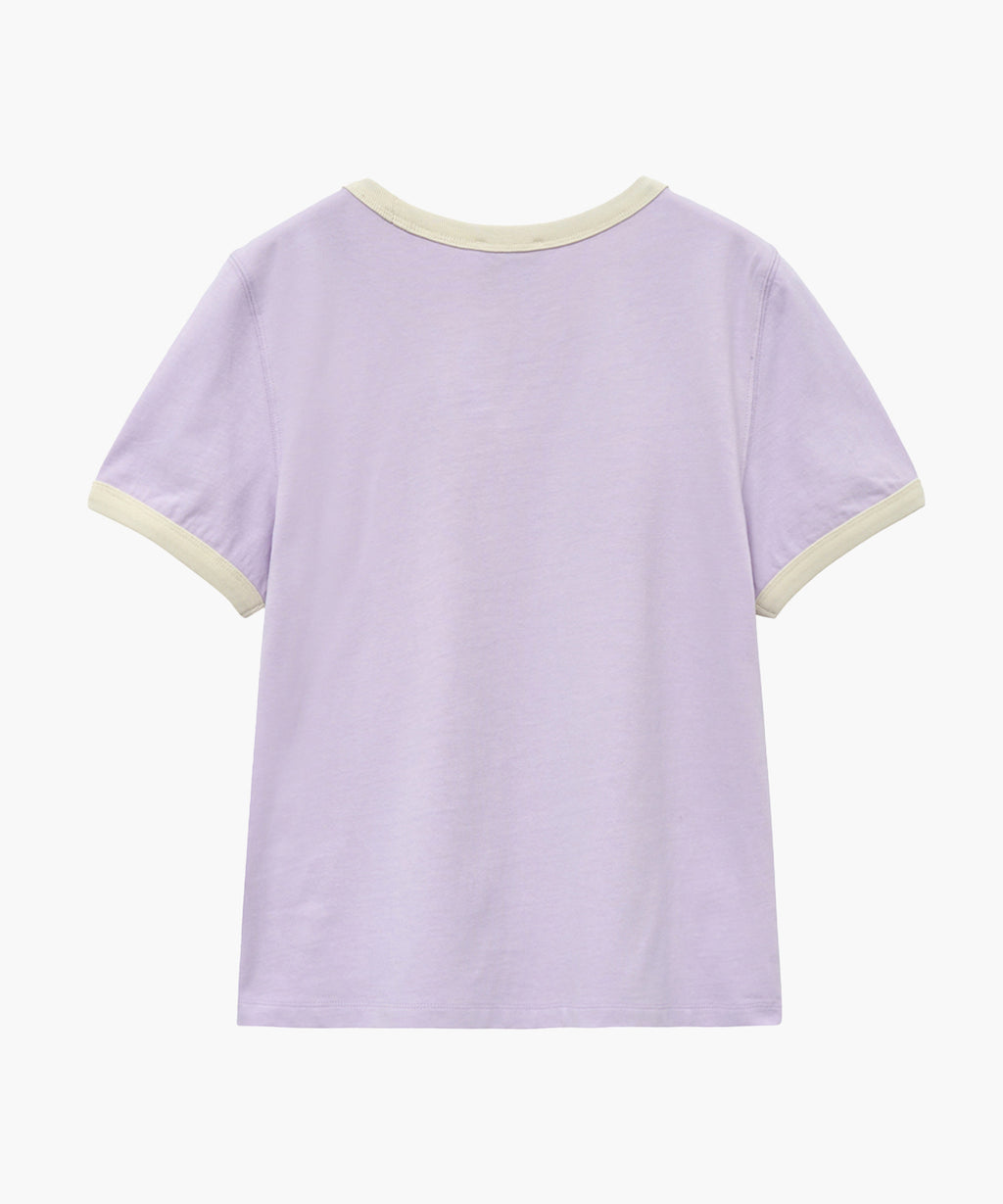 W CLASSIC LOGO RINGER TEE light purple