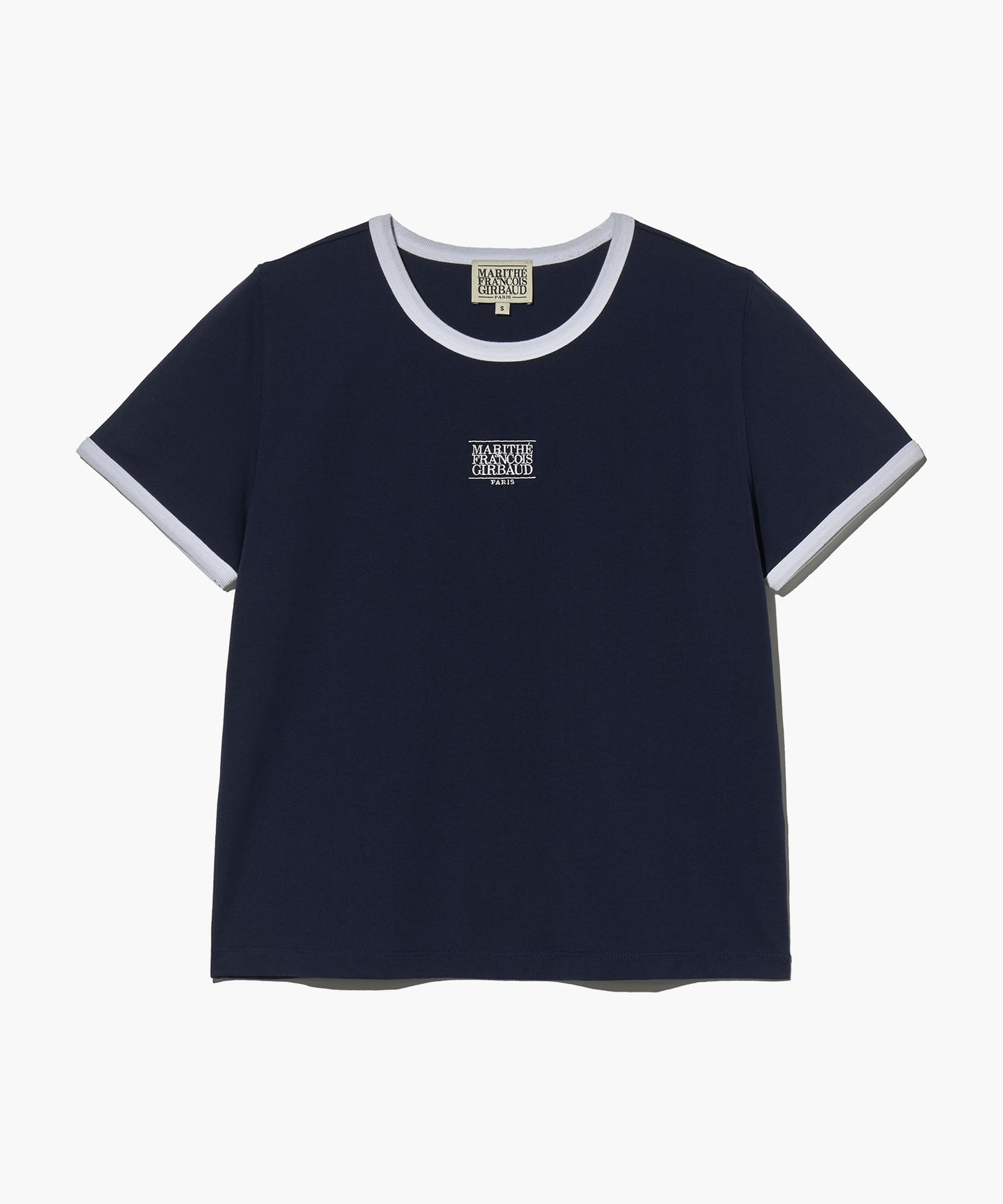 W Classic Logo Ringer Tee Navy