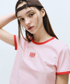 W CLASSIC LOGO RINGER TEE pink