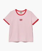 W CLASSIC LOGO RINGER TEE pink