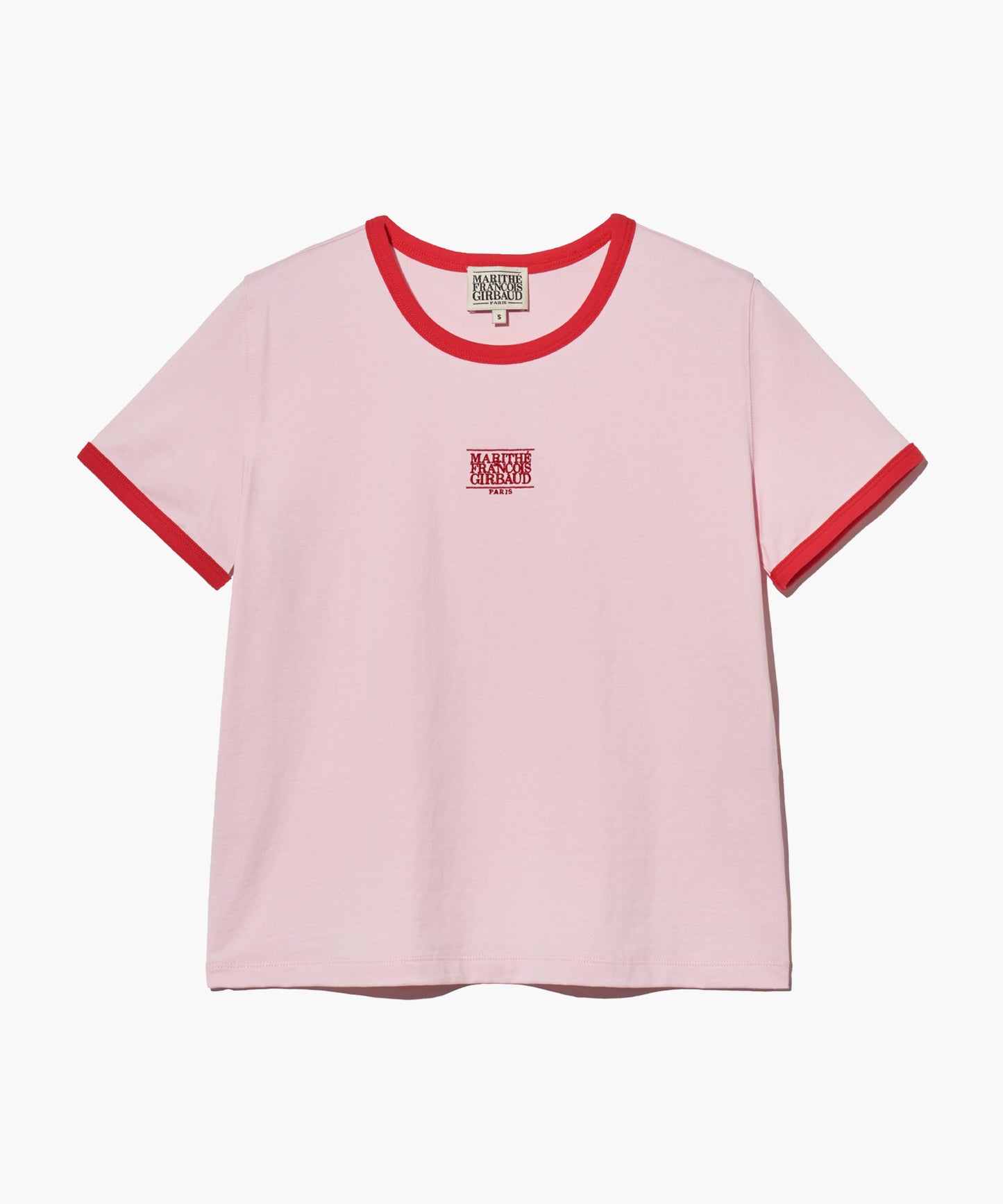 W CLASSIC LOGO RINGER TEE pink