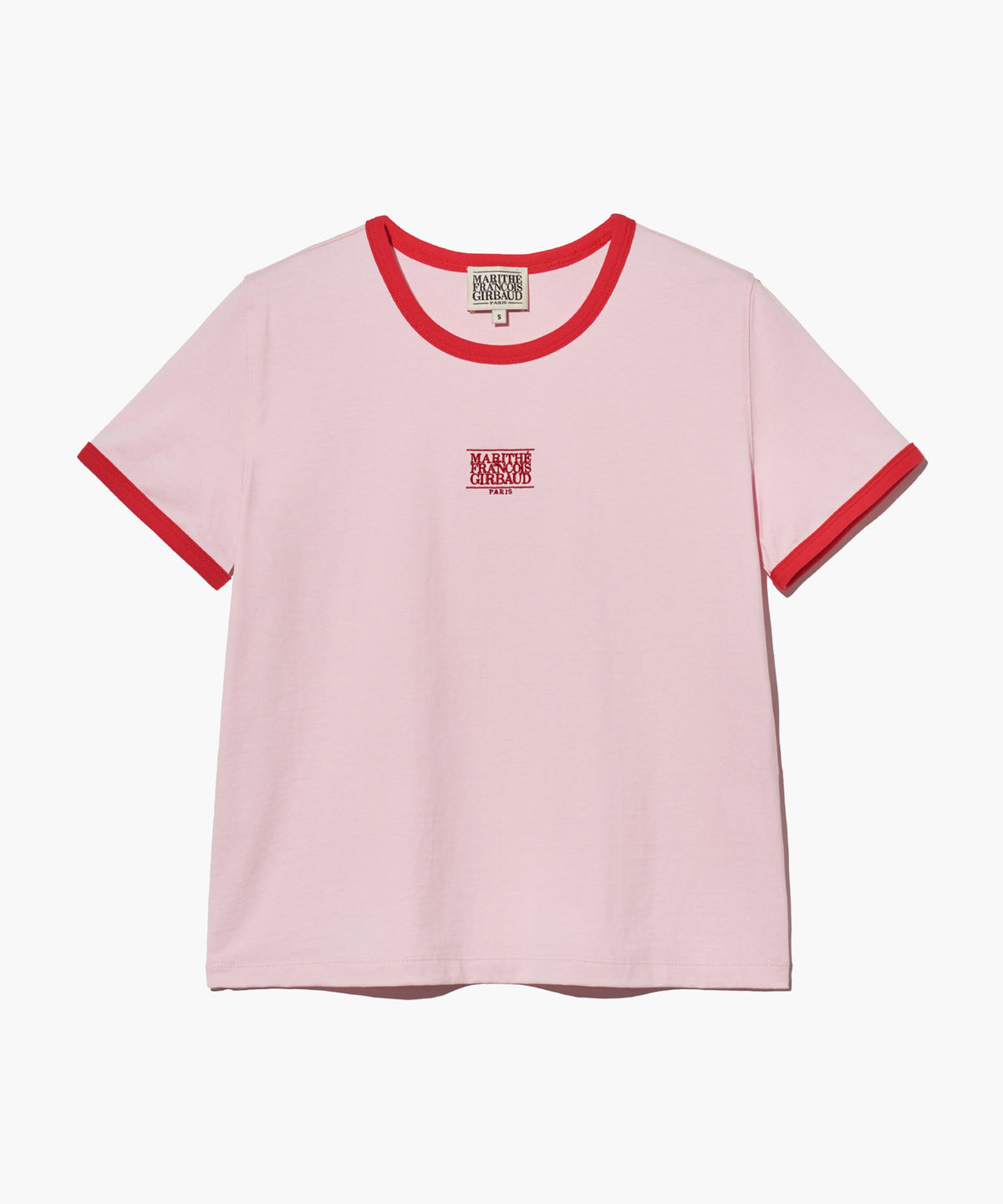W CLASSIC LOGO RINGER TEE pink