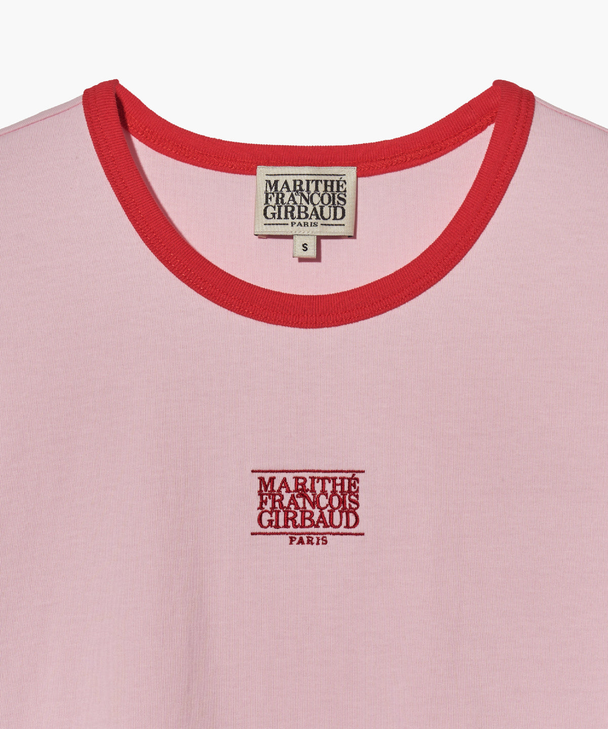 W CLASSIC LOGO RINGER TEE pink
