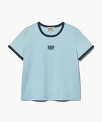 W CLASSIC LOGO RINGER TEE sky blue