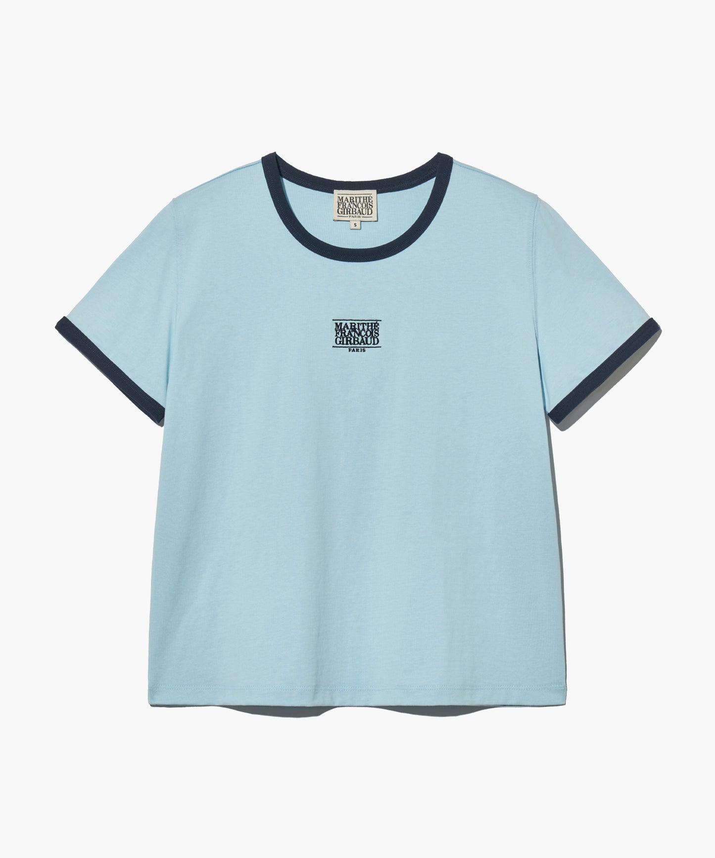 W CLASSIC LOGO RINGER TEE sky blue