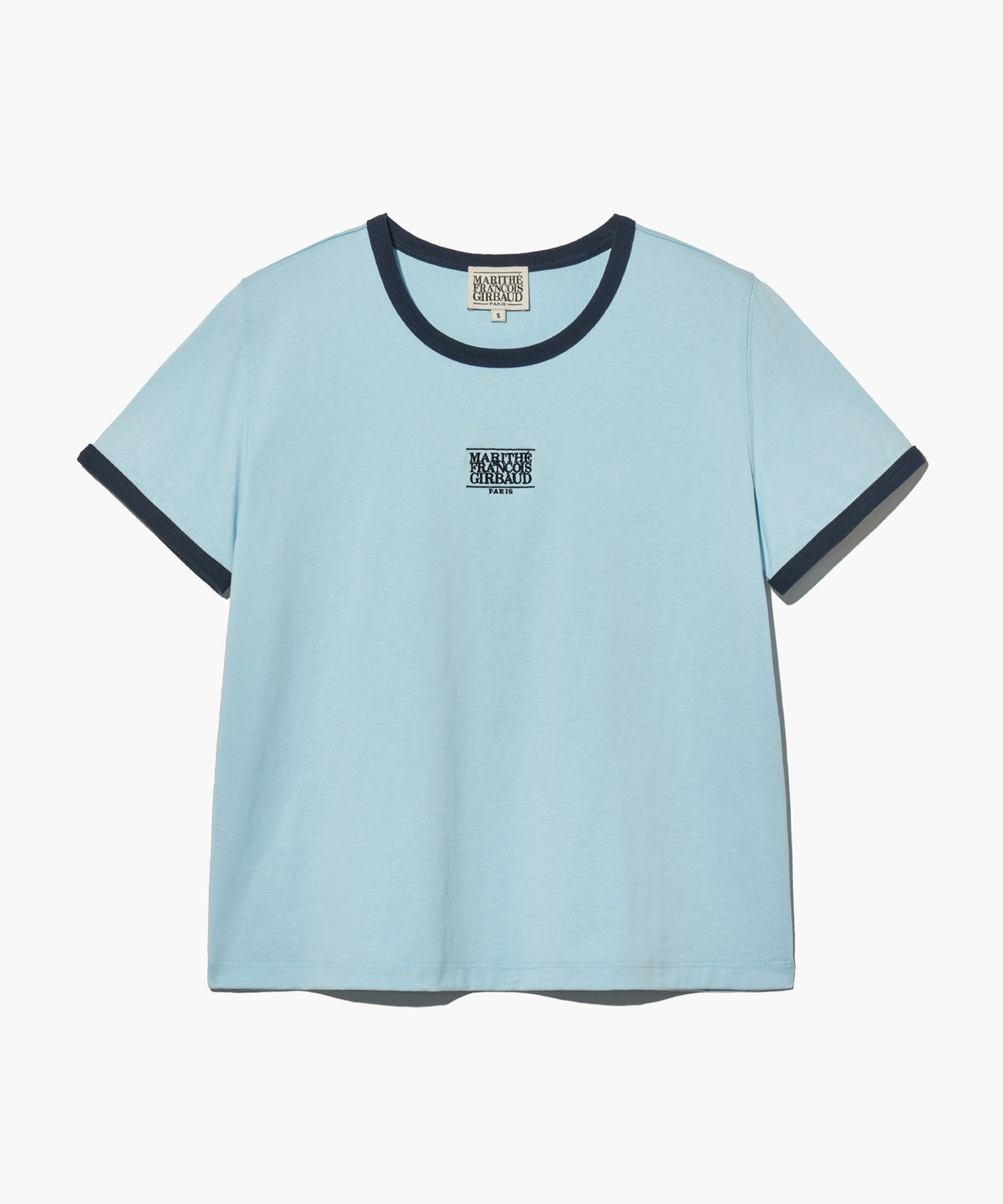 W CLASSIC LOGO RINGER TEE sky blue