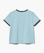 W CLASSIC LOGO RINGER TEE sky blue