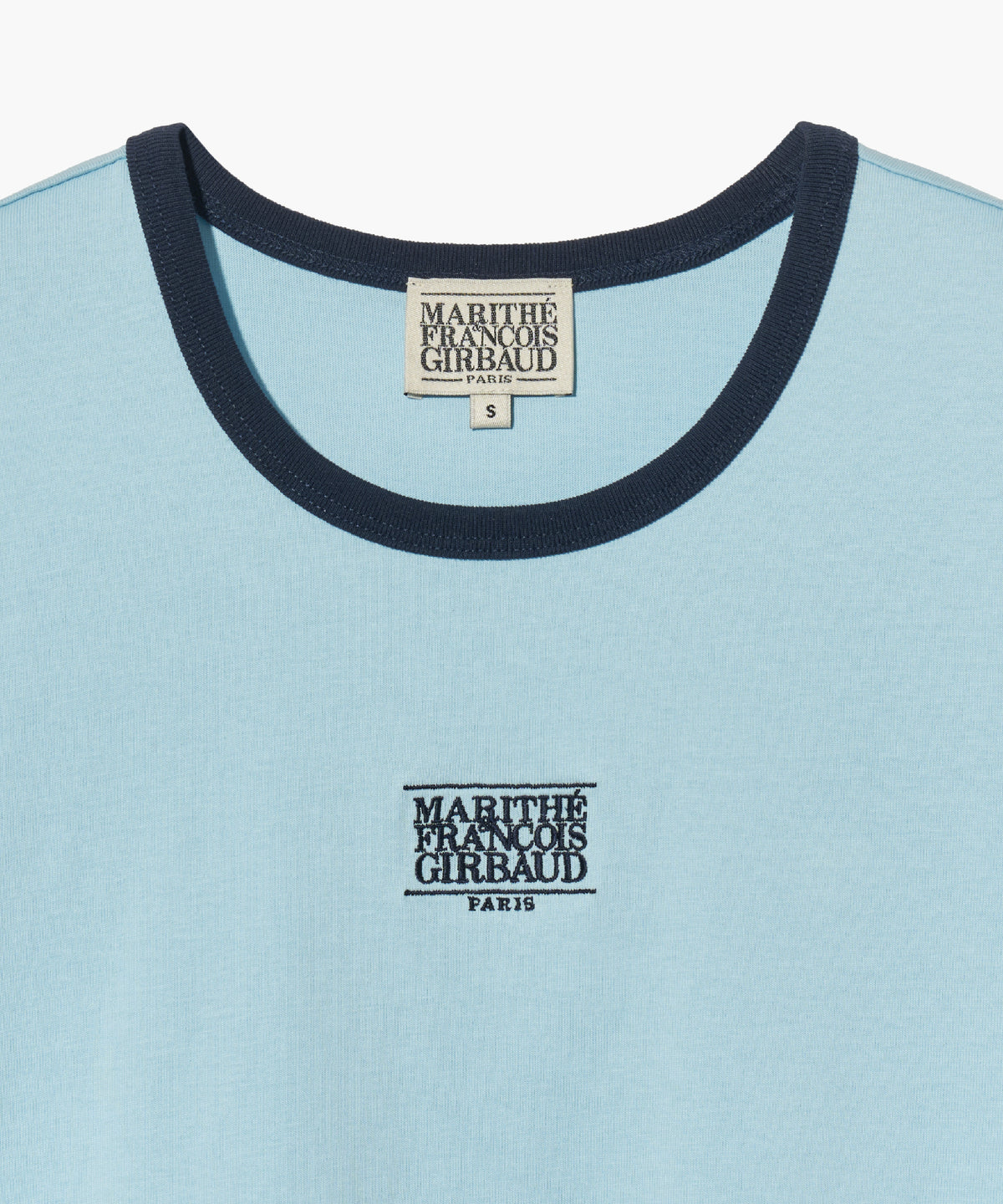 W CLASSIC LOGO RINGER TEE sky blue