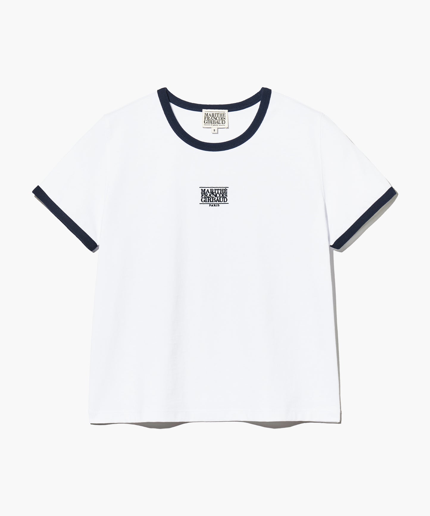 W CLASSIC LOGO RINGER TEE white