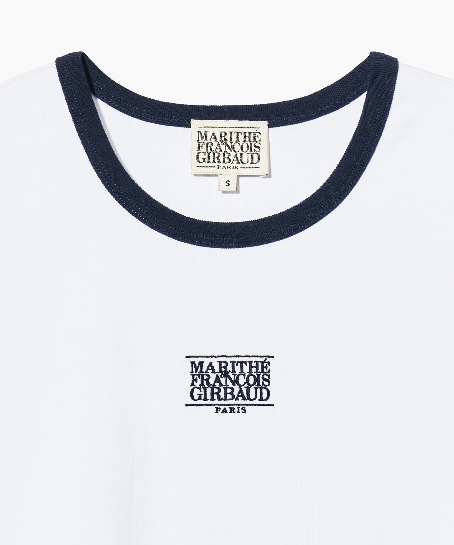 W CLASSIC LOGO RINGER TEE white