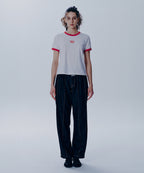 W CLASSIC LOGO RINGER TEE white/red