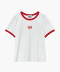 W CLASSIC LOGO RINGER TEE white/red