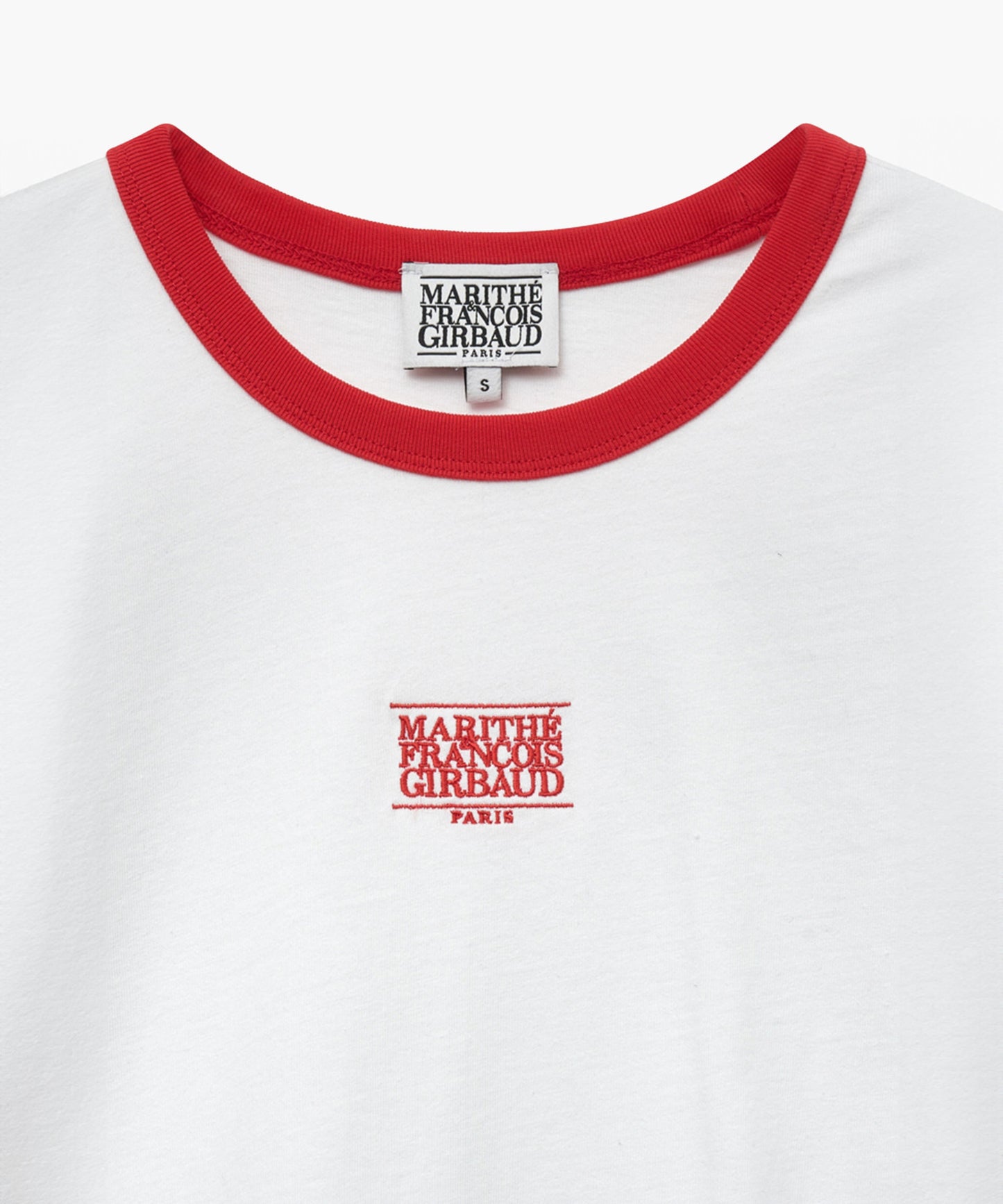 W CLASSIC LOGO RINGER TEE white/red