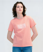 W CLASSIC LOGO TEE coral pink