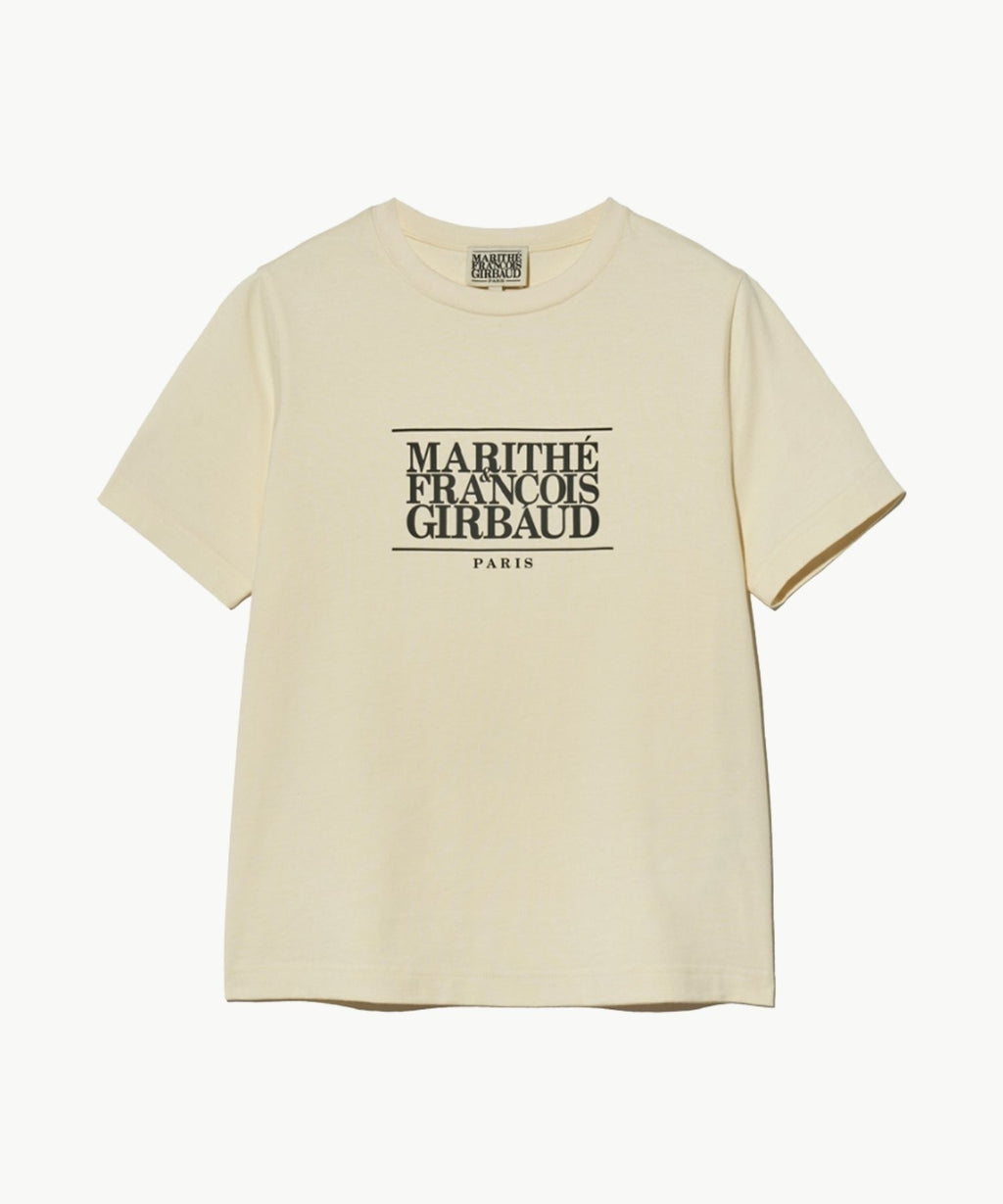 W CLASSIC LOGO TEE cream