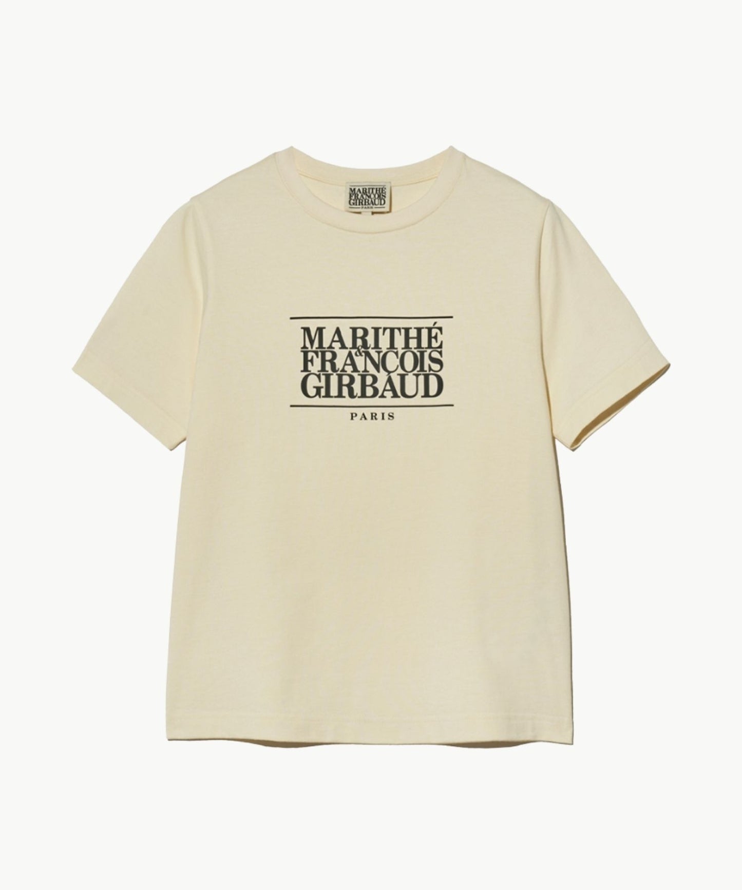 W CLASSIC LOGO TEE cream