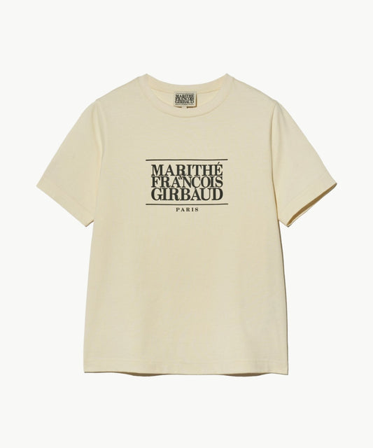 W CLASSIC LOGO TEE cream