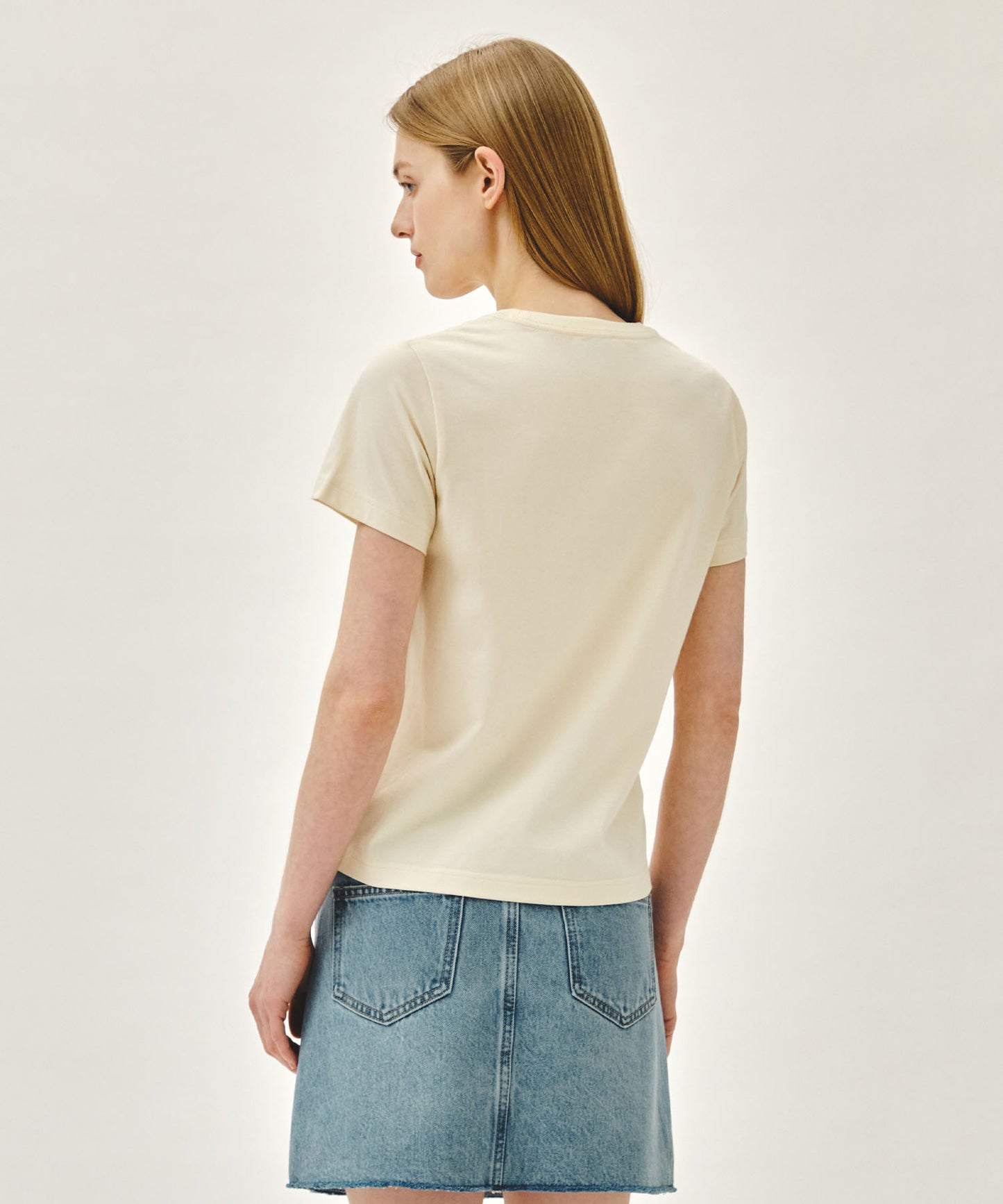 W CLASSIC LOGO TEE cream / green
