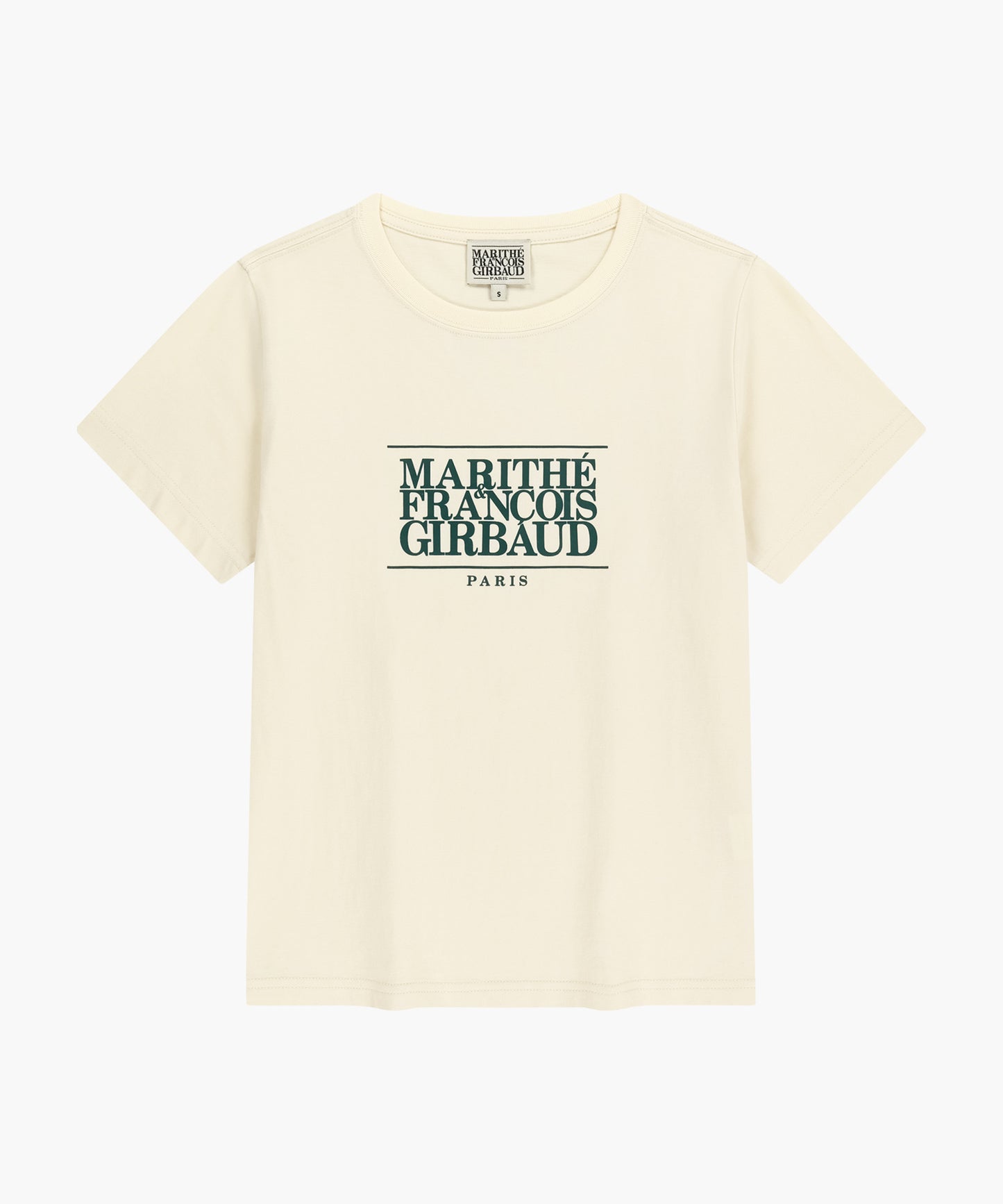 W CLASSIC LOGO TEE cream / green