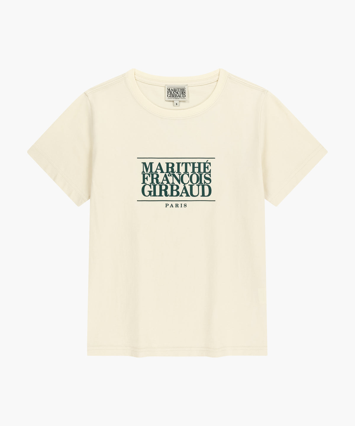 W CLASSIC LOGO TEE cream / green