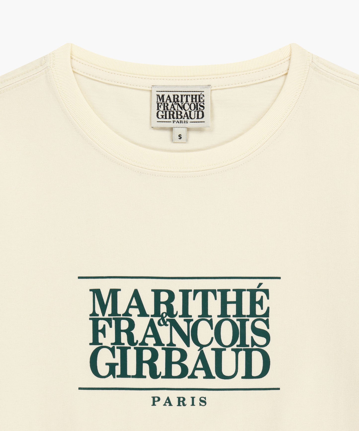 W CLASSIC LOGO TEE cream / green