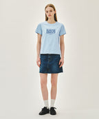 W CLASSIC LOGO TEE ice blue