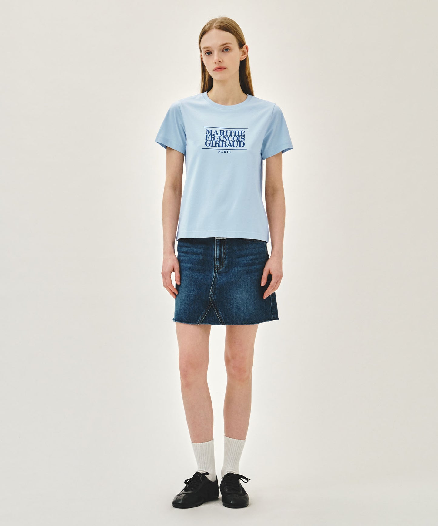 W CLASSIC LOGO TEE ice blue