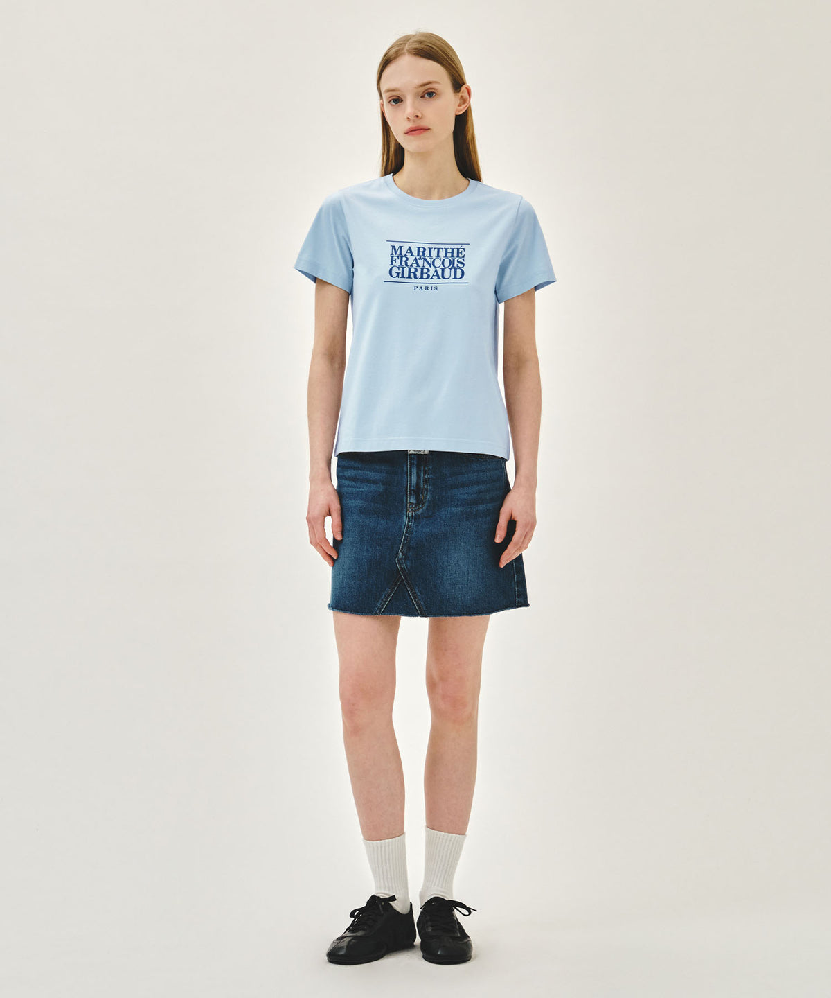 W CLASSIC LOGO TEE ice blue